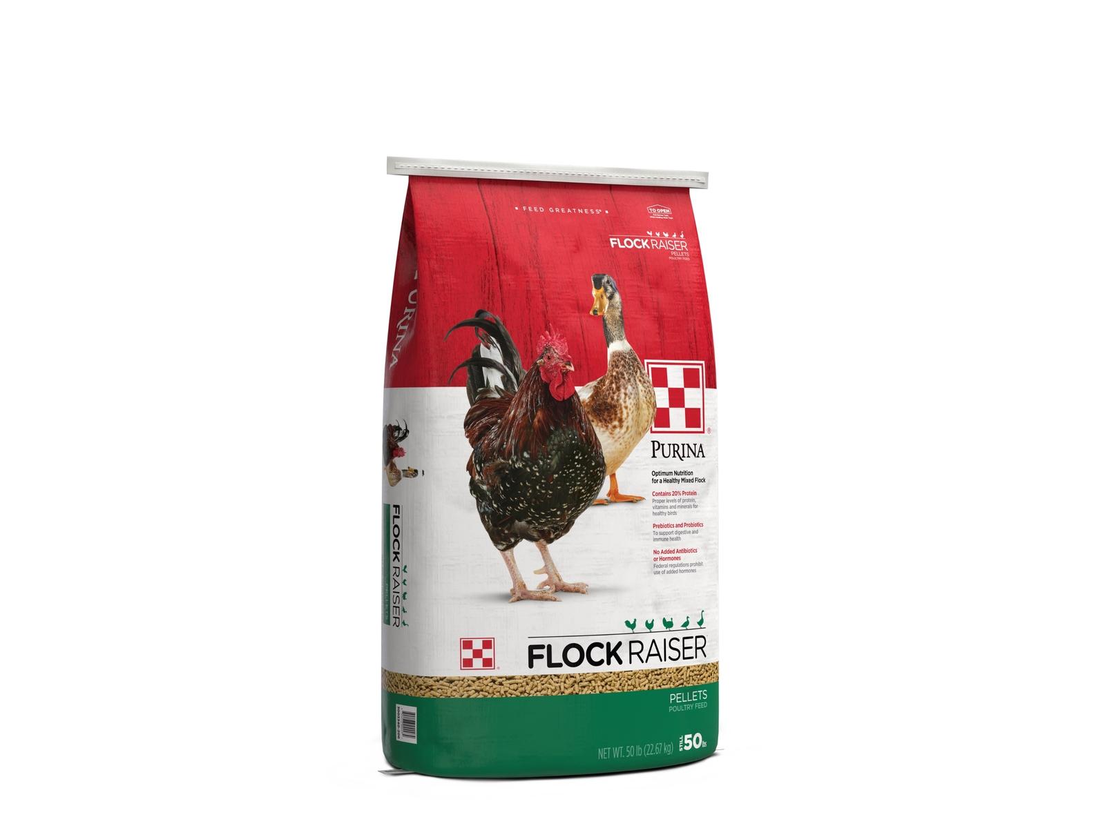 Purina Flock Raiser Poultry Feed Pellets 50 lb.