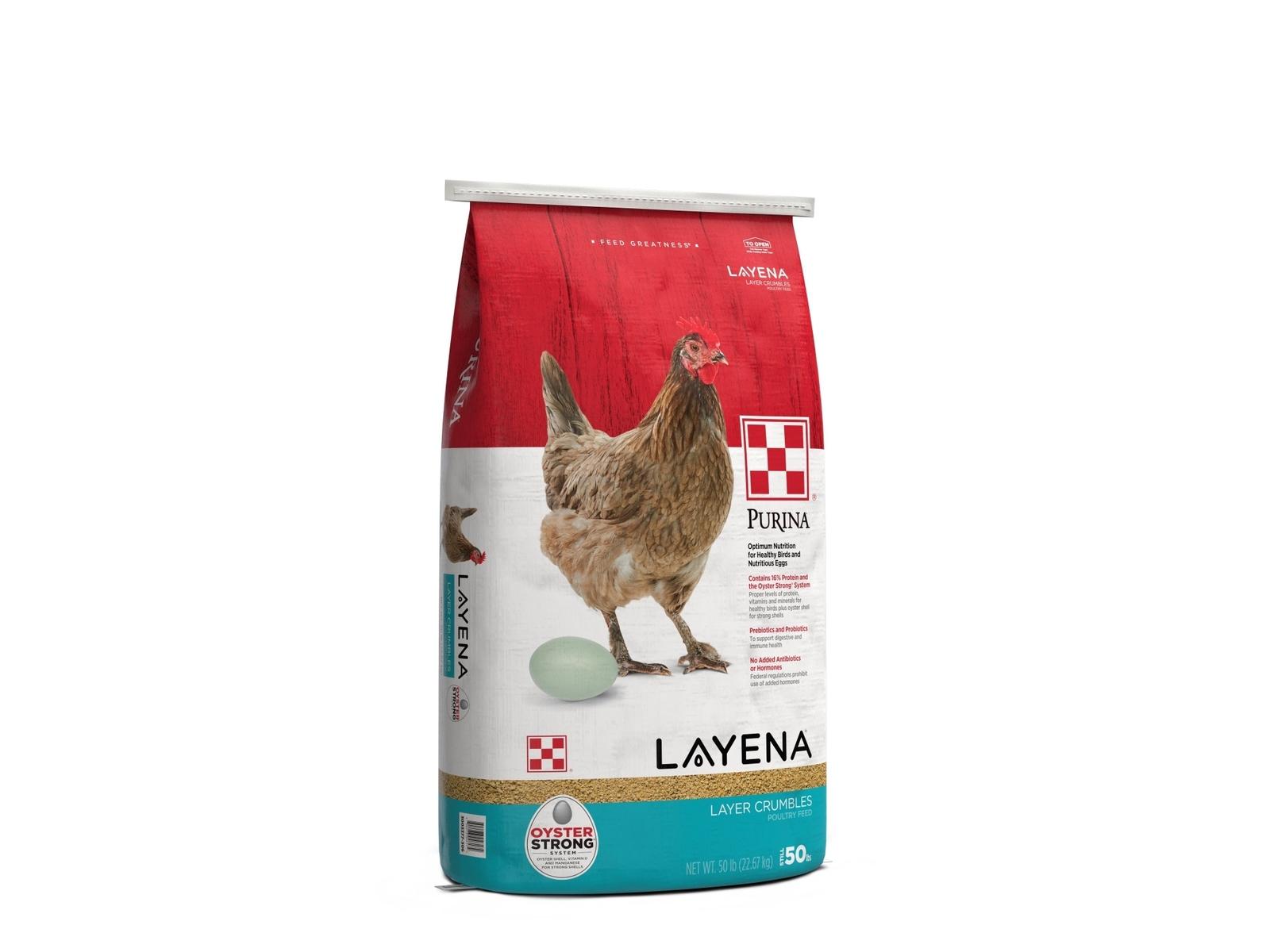 Purina Layena Crumbles Layer Chicken Feed 50 lb.