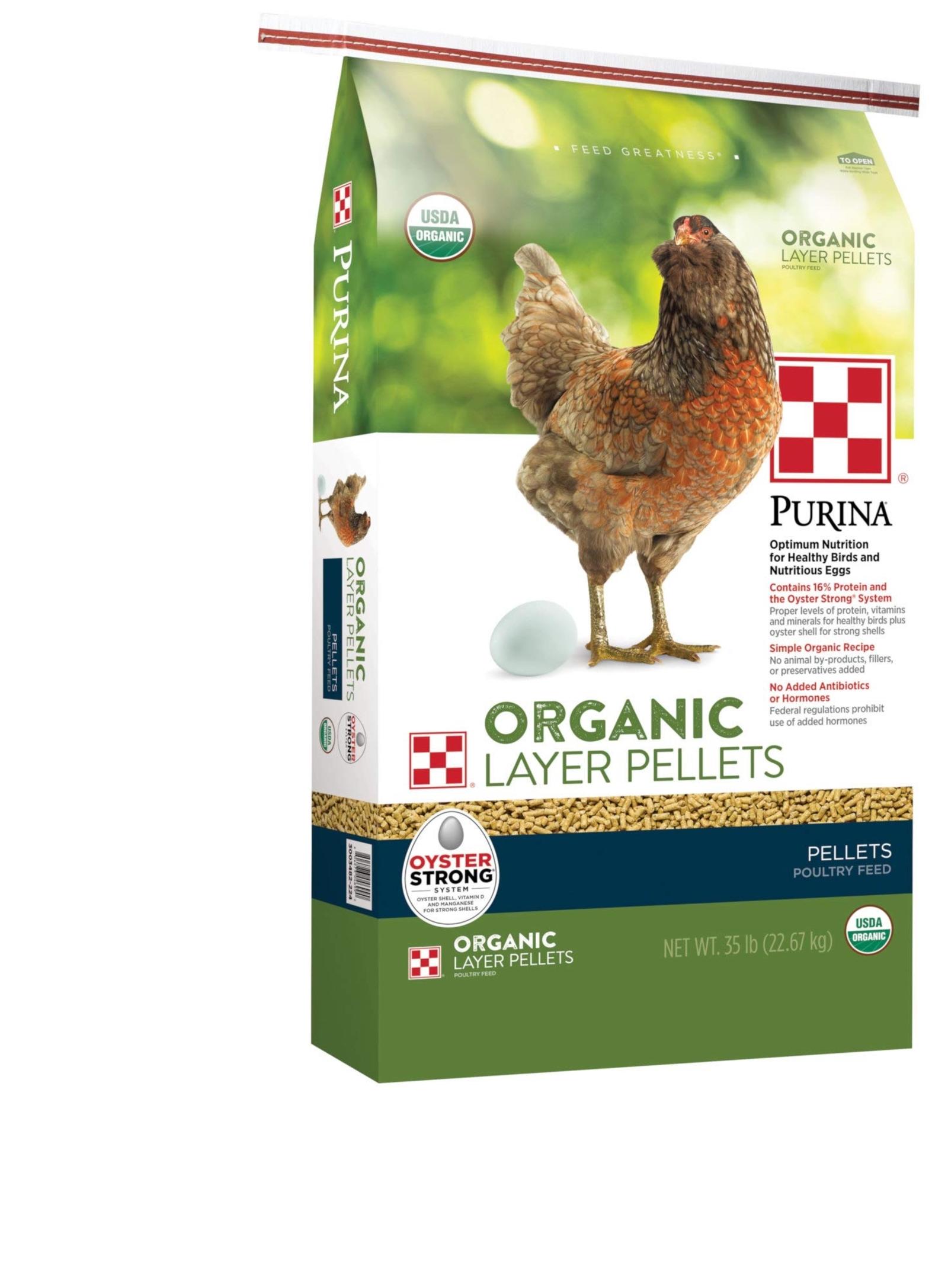 Purina Organic Layer Pellets Chicken Feed 35 lb.