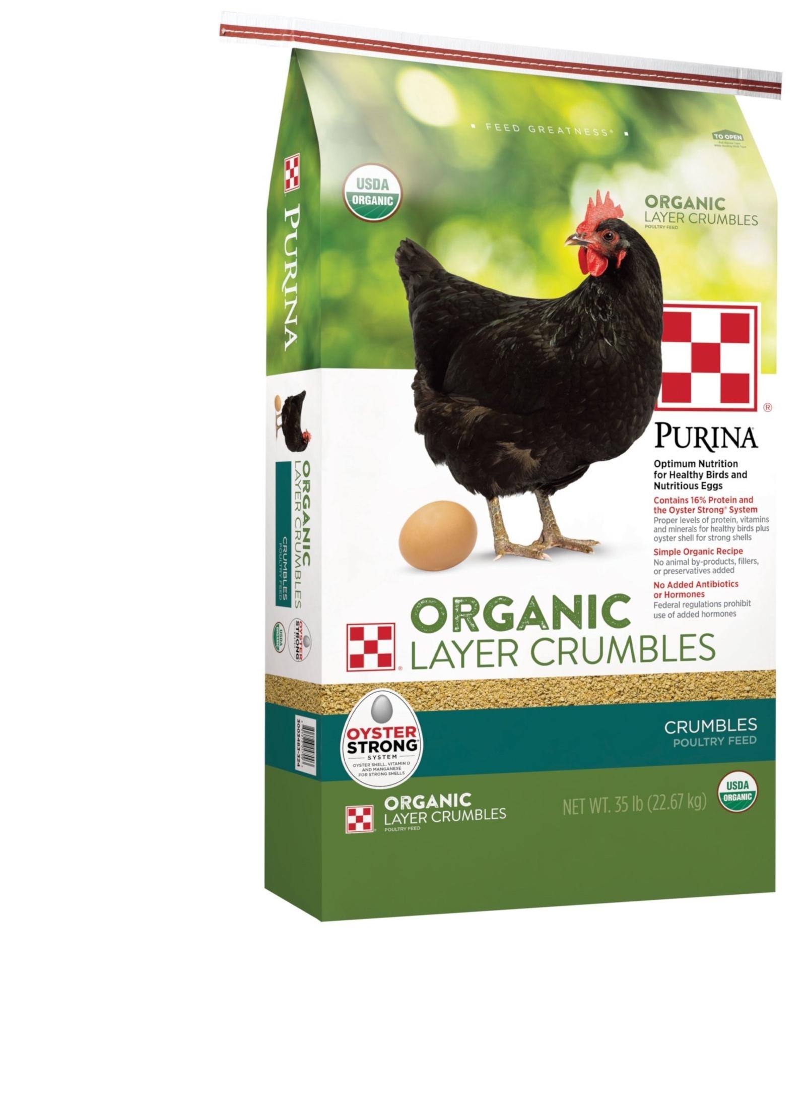 Purina Organic Layer Crumble Chicken Feed 35 lb.