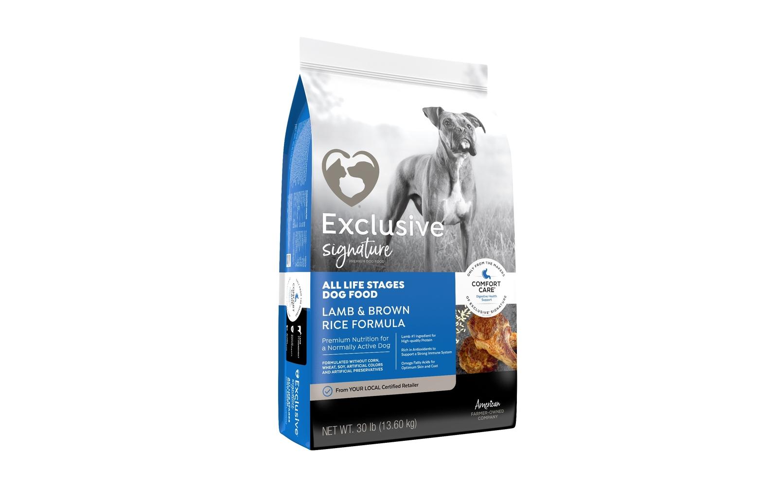 Exclusive Signature All Life Stages Dog Lamb & Brown Rice Formula Comfort Care Dog Food 30 lb.