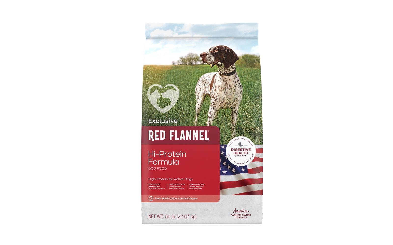 Red Flannel Hi-Protein Formula Dog Food 50 lb.