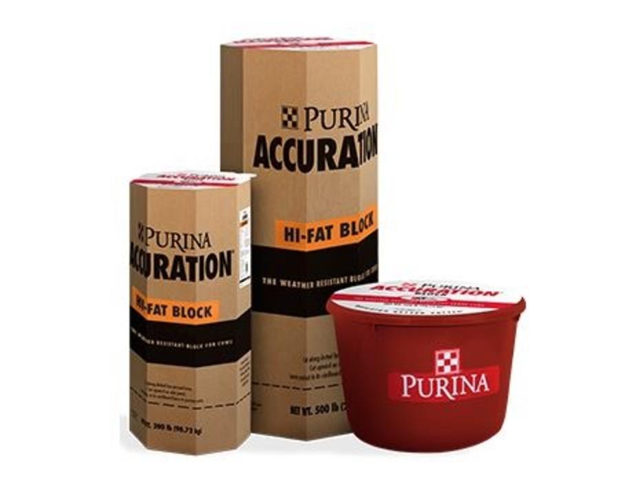 Purina Accuration Hi-Fat Block 200LB Box