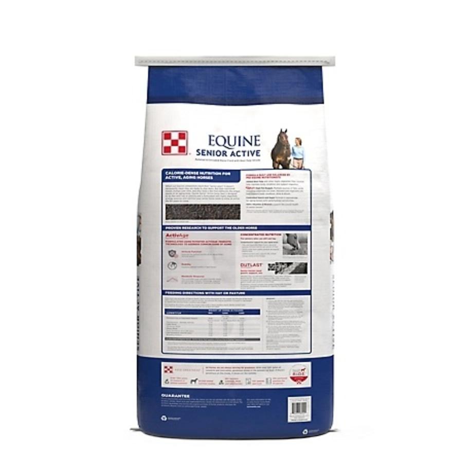 Purina Equine Senior Active Horse Feed 50 lb. back