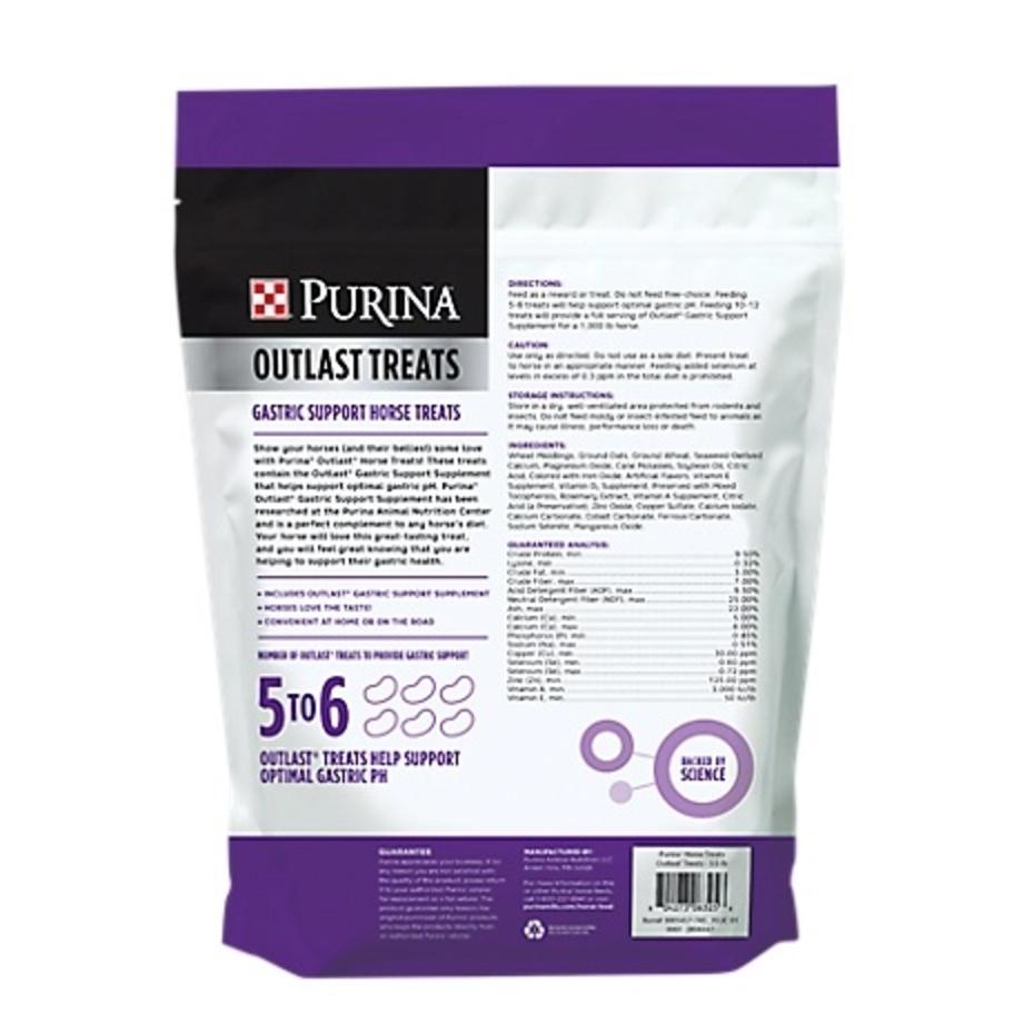 Purina Outlast Horse Treats 3.5 lb. back