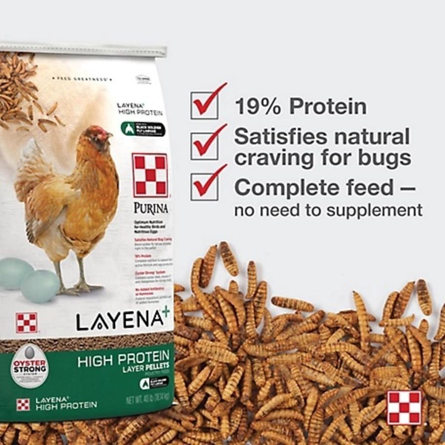 Purina Layena Pellet High Protein Layer Feed 40 lb. chart