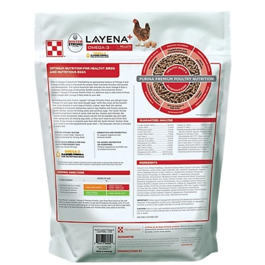 Purina Layena Plus Omega-3 Layer Hen Feed10 lb. back