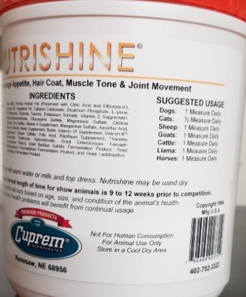 Cuprem Nutrishine 900 g. tag