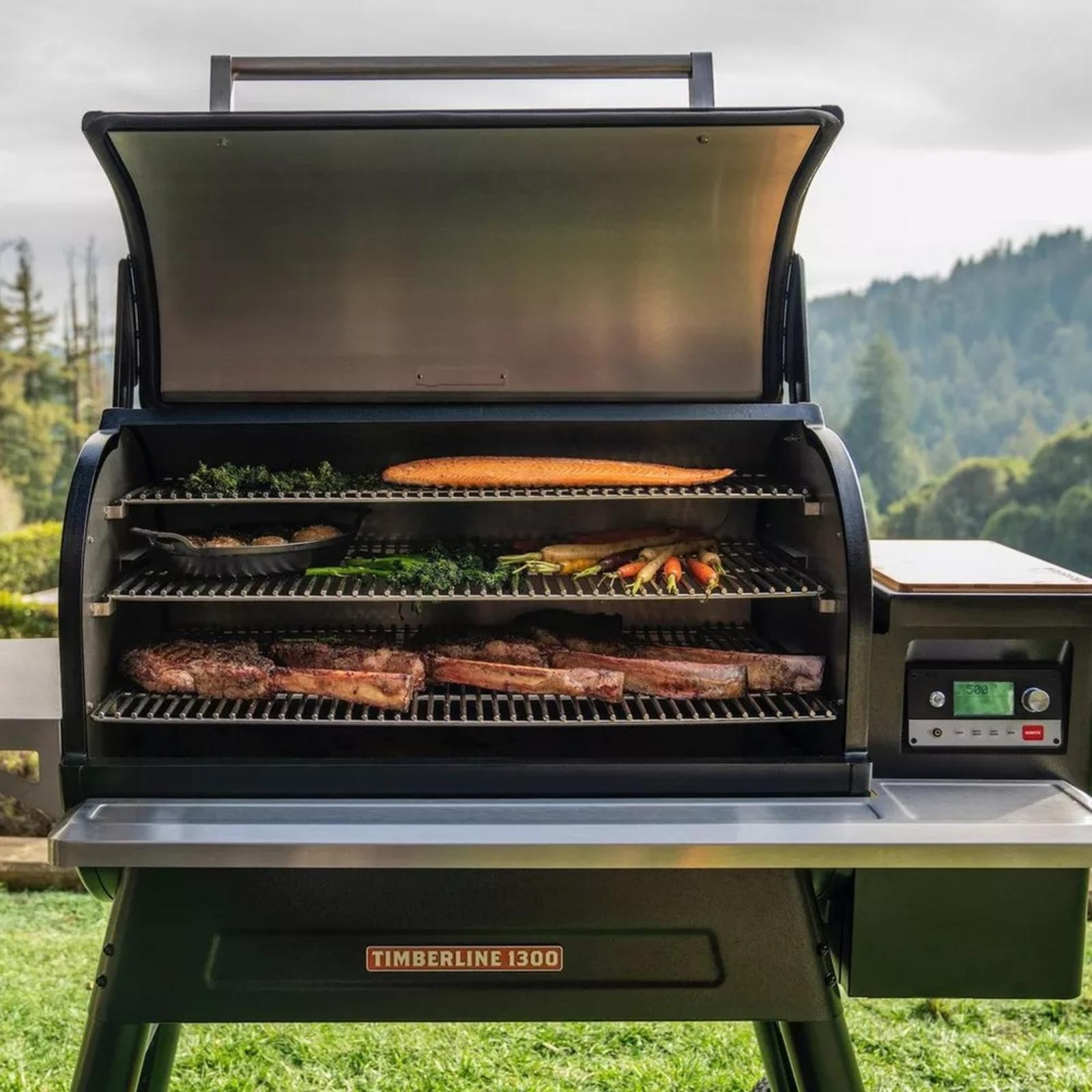 traeger-timberline-1300-pellet-grill-lifestyle-lid-open