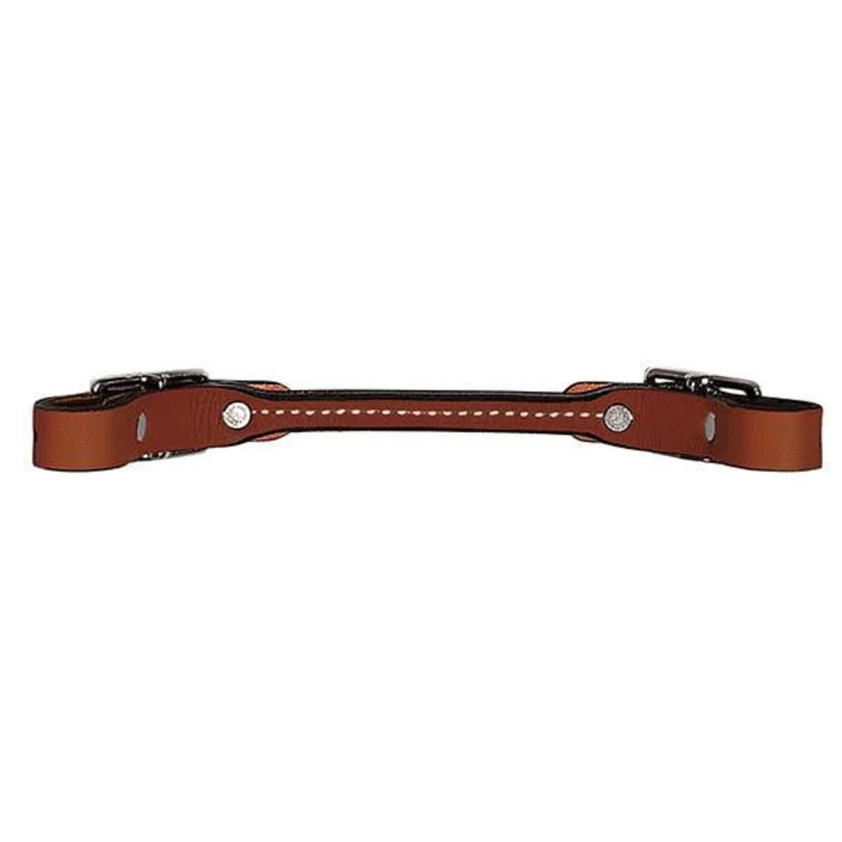 CURB STRAP BROWN LEATHER ROUND