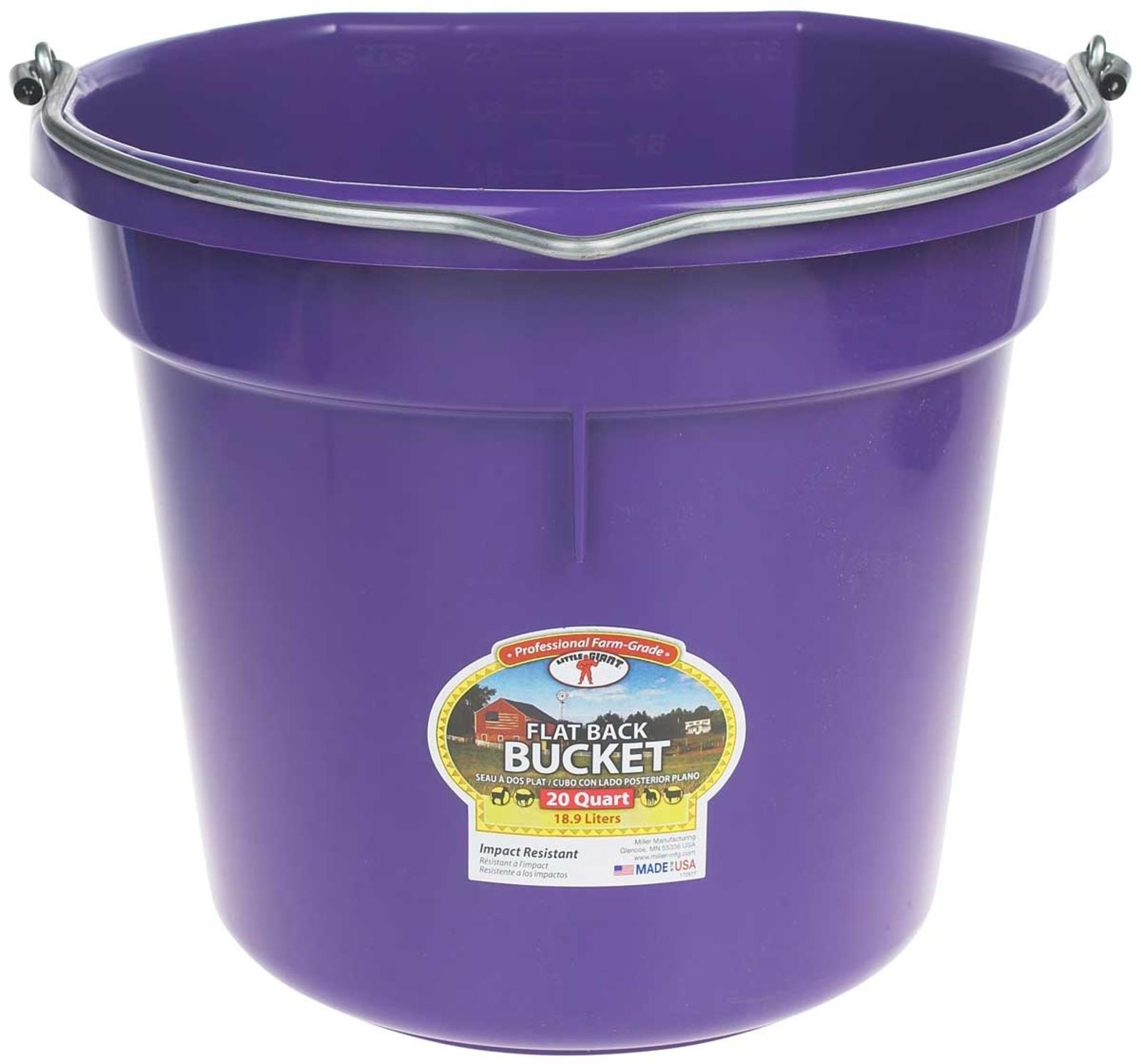 BUCKET FLATBACK 20 QT PURPLE