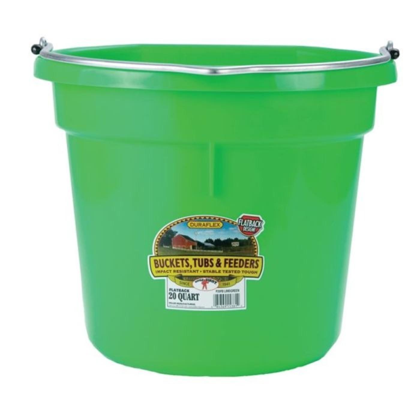 duraflex_plastic_flatback_bucket_20_quart_lime_green_