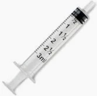 3 cc Syringe Luer Slip