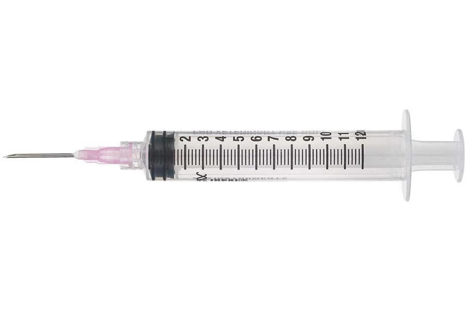 SYRINGE 12CC W18GX1 NEEDLE 3 PK