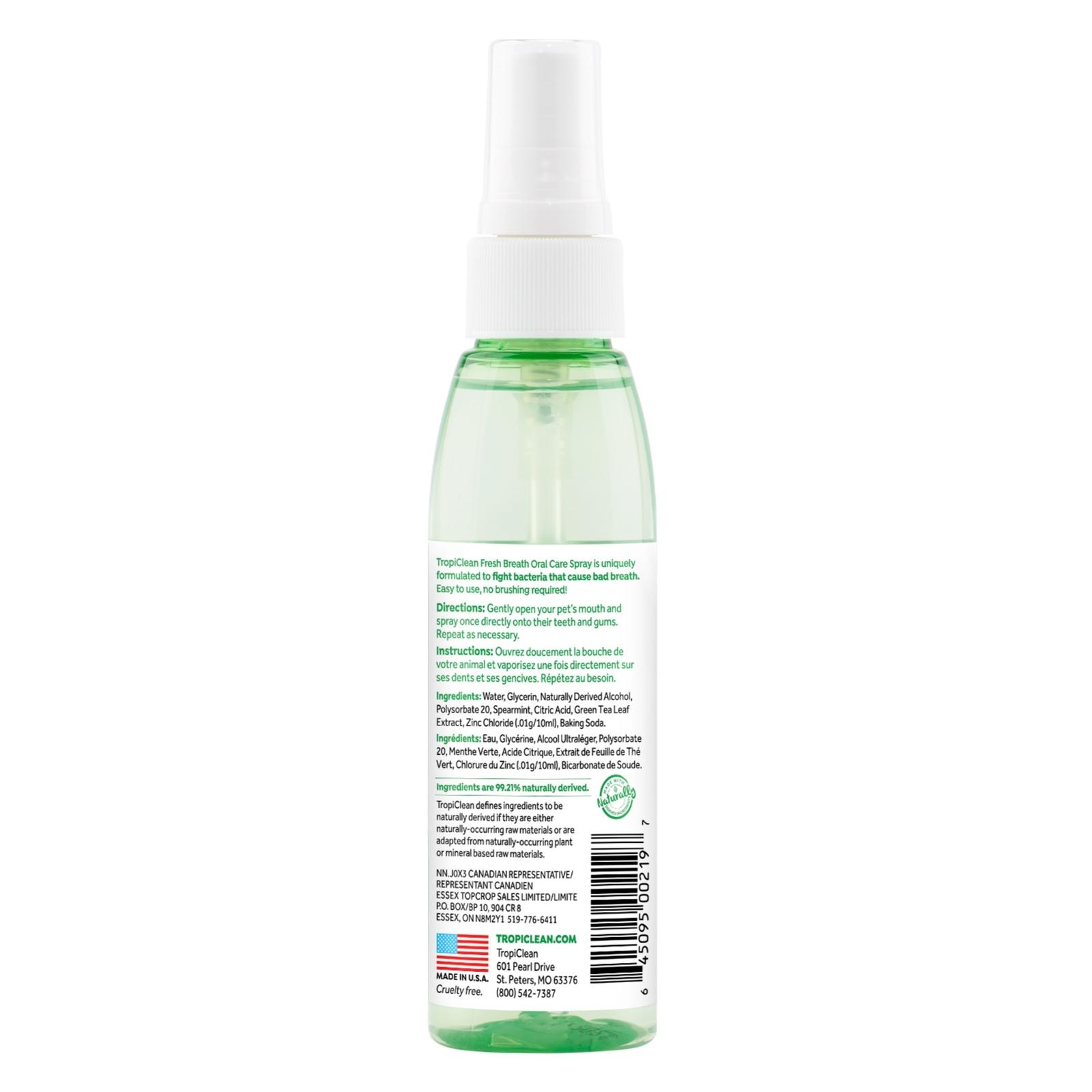 FRESH BREATH ORAL CARE SPRAY 4OZ back