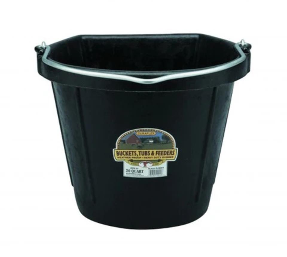 BUCKET RUBBER FLATBACK 20 QT