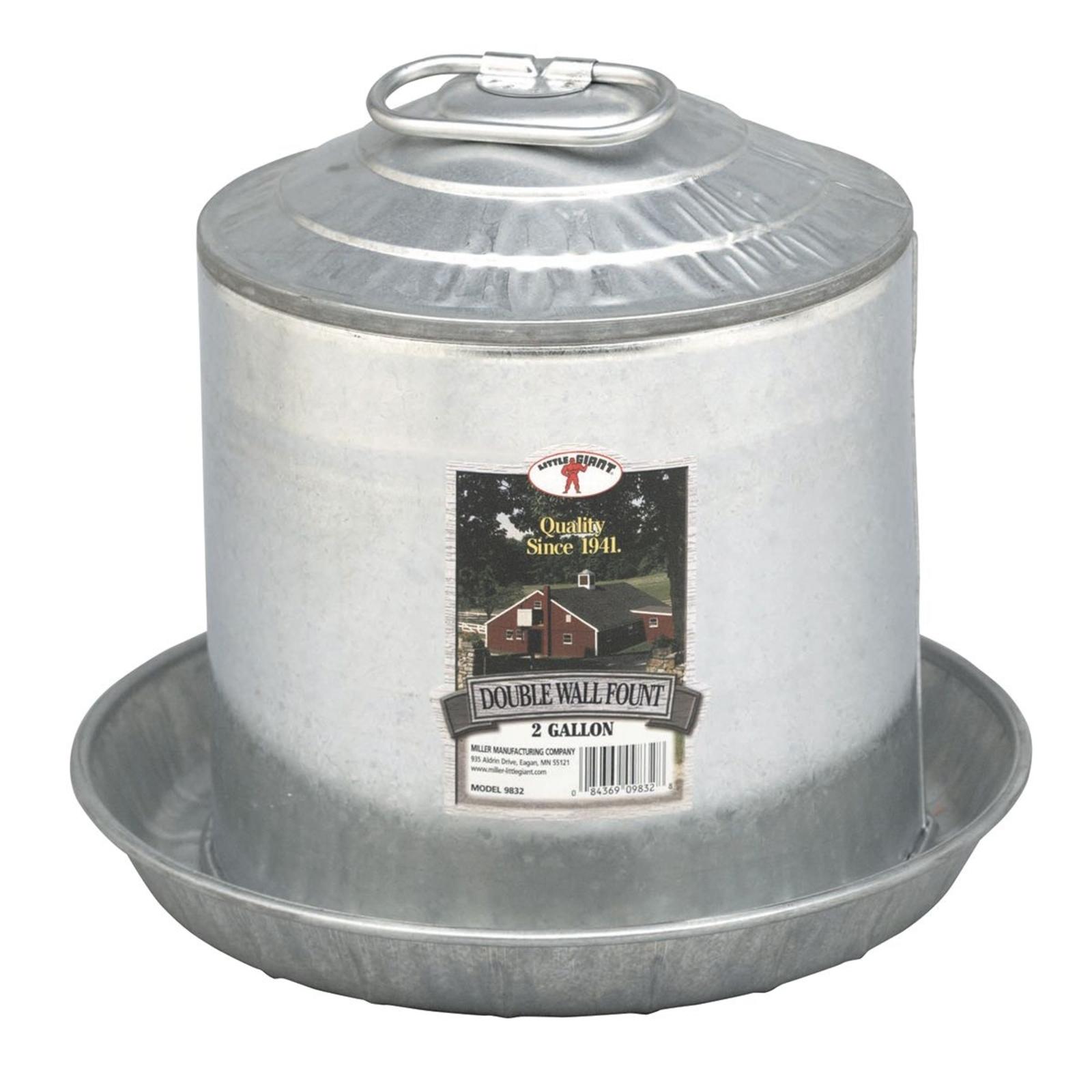 CHICKEN WATERER 2 GALLON METAL