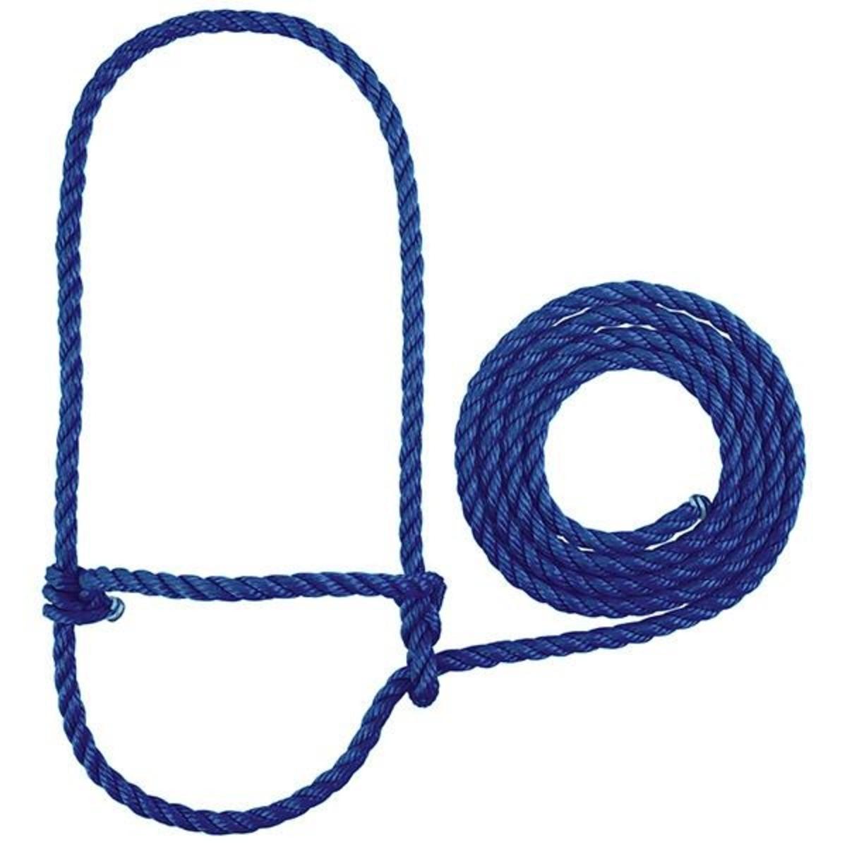 COW HALTER POLY ROPE BLUE