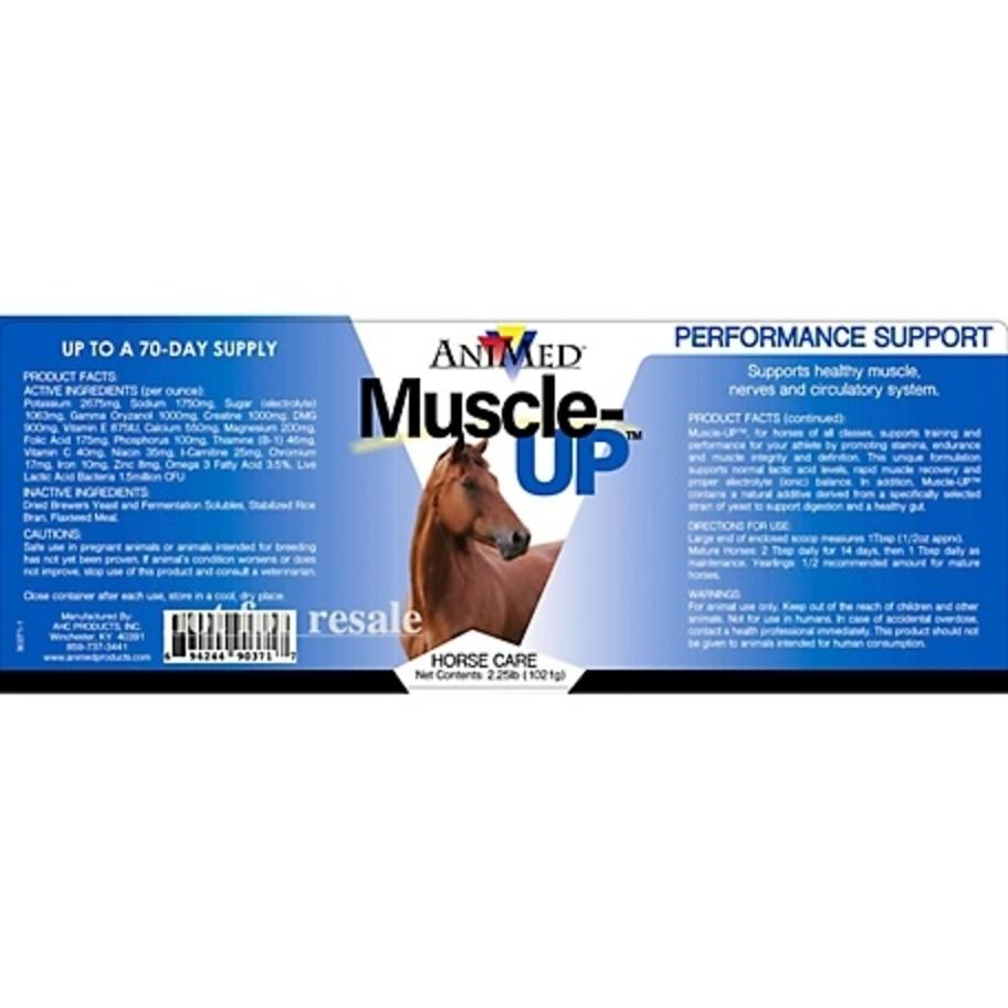 MUSCLE UP POWDER ANIMED 2.25# label