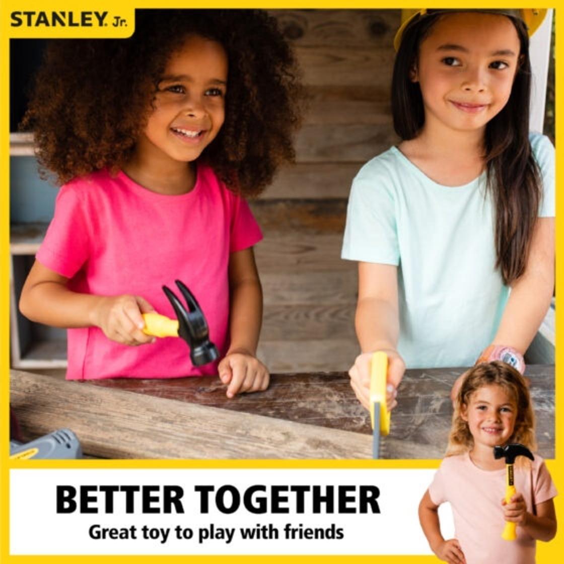 Looking to impress your child with a wonderful toy set that they will want to play with every day? This STANLEY Jr 25-Piece toy tool set is your chance to blow the child’s mind away. Allow your child to role-play any character due to the variety of tools in this play kit.